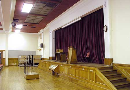 Interior - Hall - stage & organ